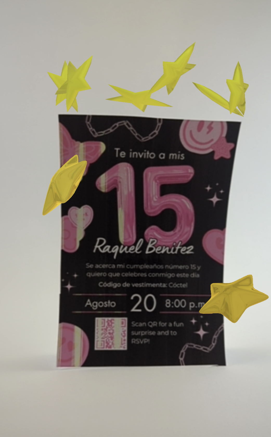 Quinceañera Invitation - Aesthetic Negro