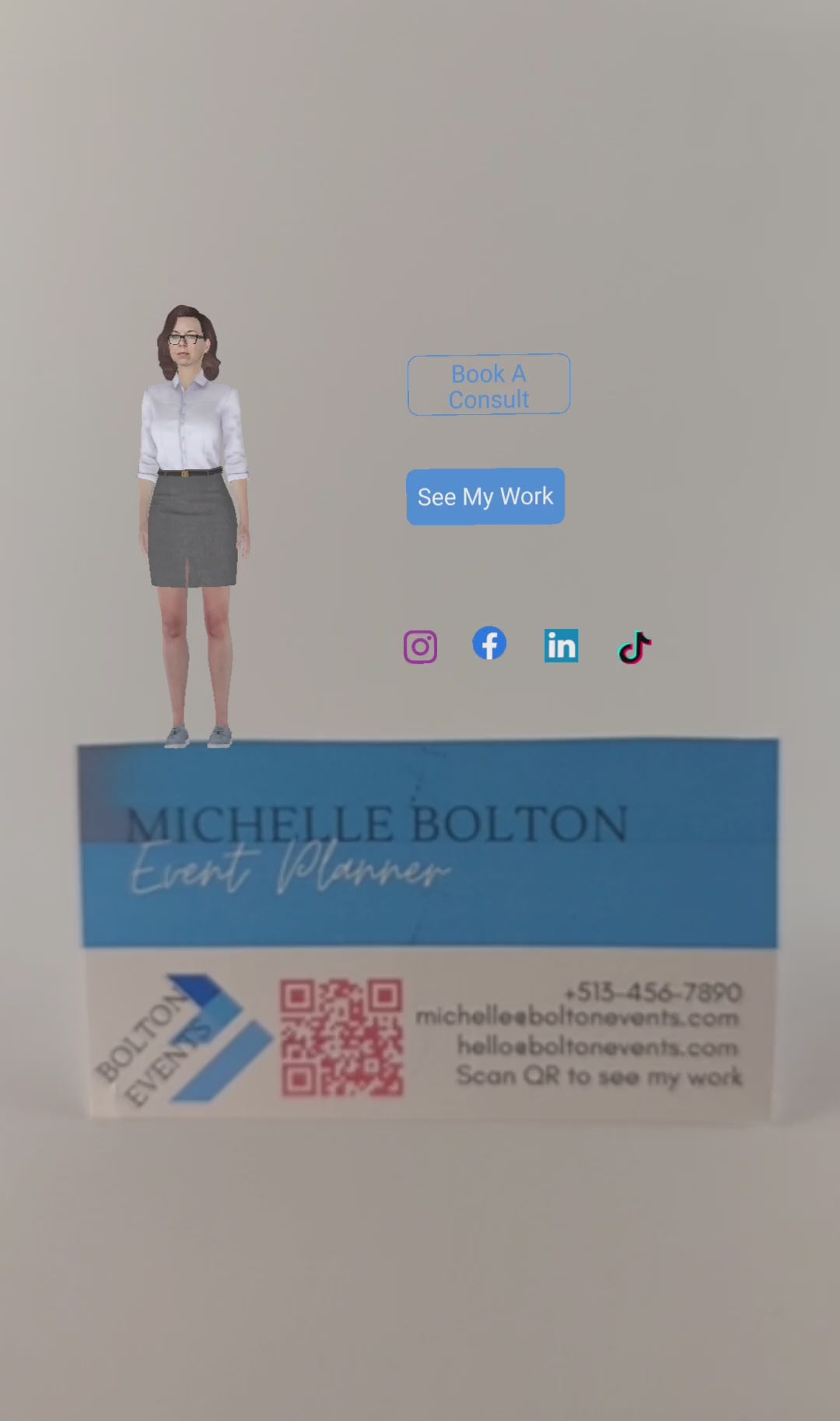 Interactive Augmented Reality Business Cards