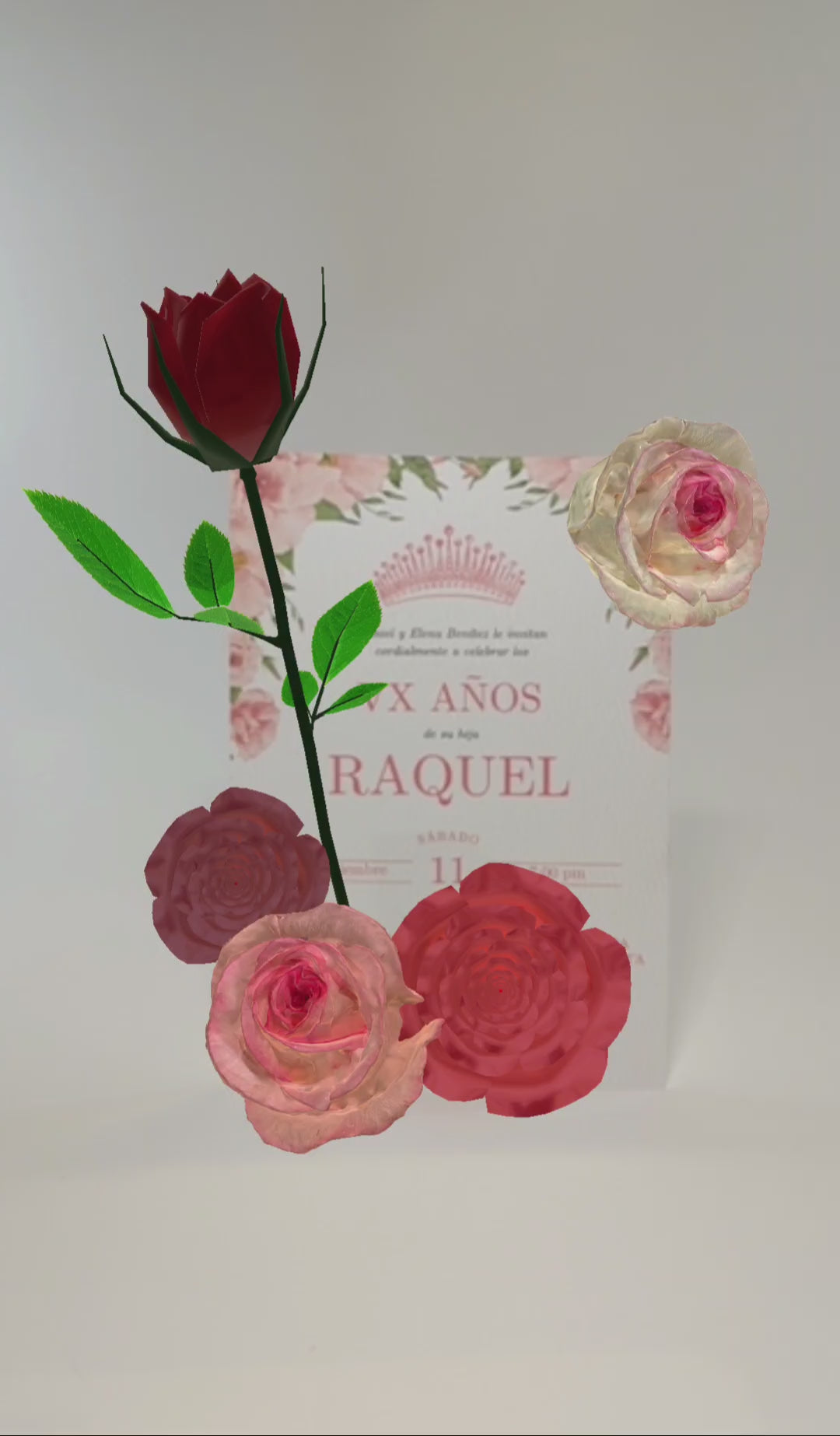 Red Roses Bouquet Uniquely Stunning Wedding Invitation