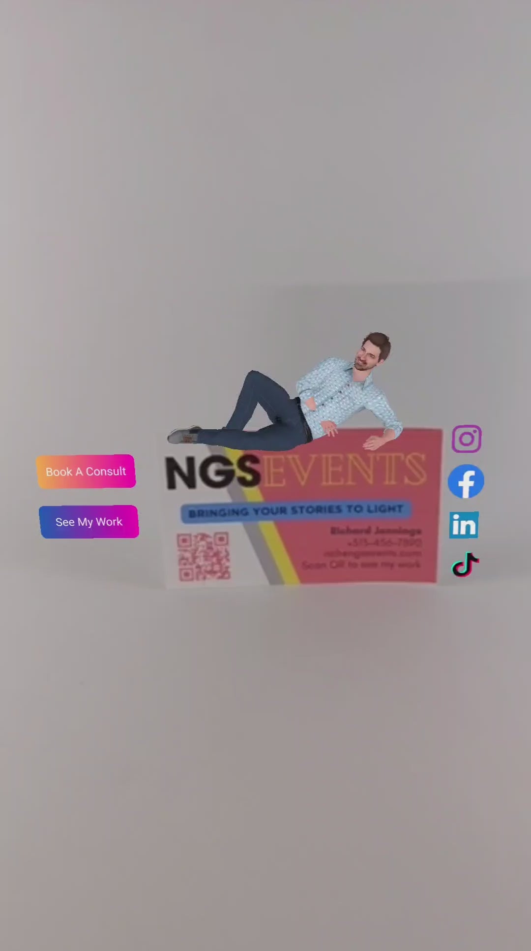 Interactive Augmented Reality Business Cards