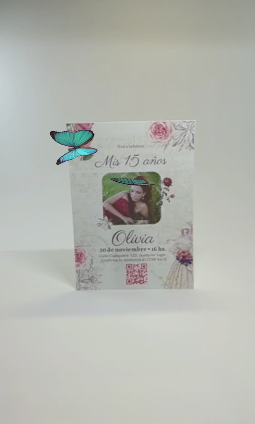 Quinceañera Invitation - Vintage Rosa & Beige