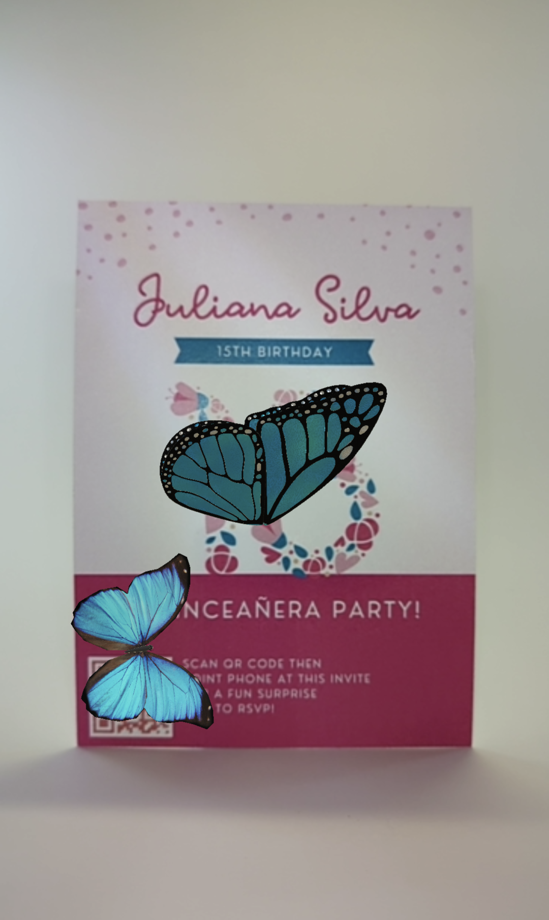 Quinceañera Invitation - Pink Quinceañera